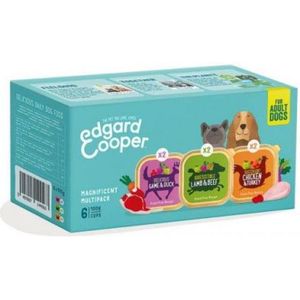 3x6x100 gr Edgard & cooper multipack hond adult kip / wild / lam graanvrij hondenvoer