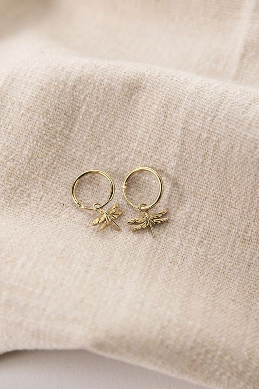 Sissy-Boy - Goldplated Oorbellen - Libelle