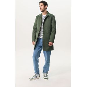 Donkergroene mackintosh jas