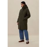 Sissy Boy Donkergroene parka met uitneembare faux fur voering