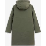 Sissy Boy Donkergroene parka met uitneembare faux fur voering