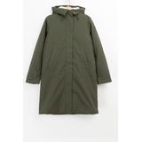 Sissy Boy Donkergroene parka met uitneembare faux fur voering