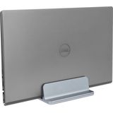 QUVIO Aluminium Verticale Laptop Standaard - In breedte verstelbaar - Voor elke laptop of Macbook - Zilver