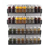 QUVIO - Kruidenrek Groot - Staal - Met Verdiepingen - Geschikt Voor 32 Potjes