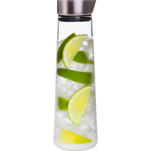 APS Carafe en verre pour eau et limonade, récipient en verre ( x H