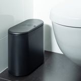 QUVIO Prullenbak - Zwart - 10L - Met Deksel