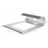 QUVIO Aluminium laptop standaard / Laptop verhoger / Laptophouder / Notebook standaard / Laptop steun / Laptopstandaard / Computerstandaard  - Grijs