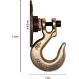 QUVIO Kledinghaak Industrieel incl. schroeven - metaal /Kapstok / Kleerhanger / Kledinghanger - Grijs & Goud