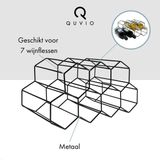 QUVIO Wijnrek - Voor 7 Flessen - Zwart
