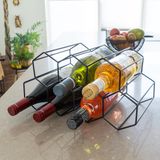 QUVIO Wijnrek - Voor 7 Flessen - Zwart