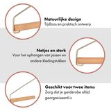 QUVIO Kledinghanger / Kledinghaak / Wandhaak / Kledinghanger haak / Wandhaak hout / Kledinghangers - Hout en staal