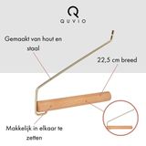 QUVIO Kledinghanger / Kledinghaak / Wandhaak / Kledinghanger haak / Wandhaak hout / Kledinghangers - Hout en staal