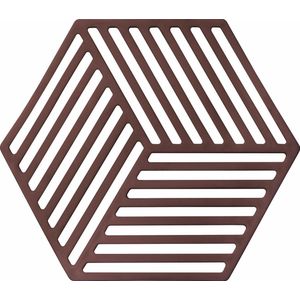 Krumble Pannenonderzetter / Pannenonderzetter hittebestendig / Pannenonderzetter siliconen / Pannenonderzetters - Hexagon klein - Rood