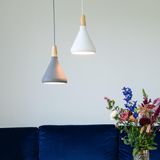 QUVIO - quv5134l - Hanglamp - Grijs - Hout - Scandinavisch Design