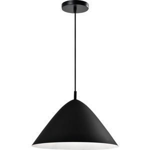 QUVIO Hanglamp retro - Hoed design - D 40 cm - Zwart