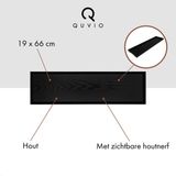 QUVIO Dienblad - Hout - Zwart - 19 x 66 x 3 cm
