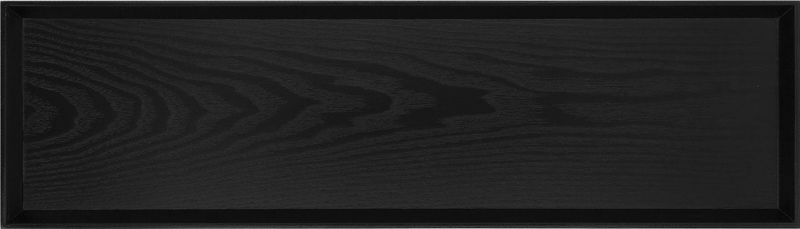 QUVIO Dienblad - Hout - Zwart - 19 x 66 x 3 cm