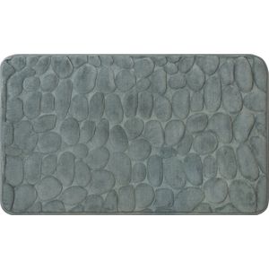 QUVIO Badmat met stenen patroon - Antislip - 50 x 80 cm - Grijs