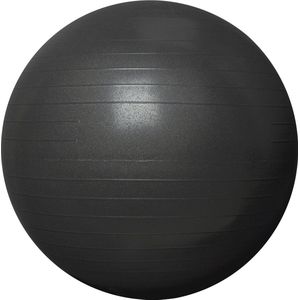 RYZOR Yogabal - Gymbal - Fitnessballen - Zitballen - Pilates bal - Gymnastiekbal - Zwangerschapsbal - Fitness - Yogales - Ergonomisch werken - Sportartikelen - Excercise ball - Swiss ball - Diameter 55 cm - PVC - Zwart