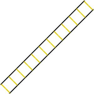 RYZOR Loopladder - Trainingsladder - Speedladder - Agility ladder - Speed ladder - Trainingsmaterialen voetbal - Kunststof - 5,30 meter lang en 42 cm breed - Geel en zwart