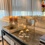 QUVIO - Waxinelichthouder Set - Glas - Set van 3 - Transparant