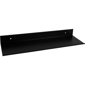 QUVIO Wandplank - Muurplank - Planchet - Wandrekje - Wandplankje - Wandrek - Zwevend - Industrieel - Metaal - Zwart - 40 cm