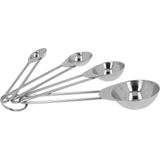 Krumble Maatcups en Lepels - Set van 8 - Maatcupjes - Maatlepels - Maatbekers - Maatschepjes - Cups - Spoons - Tablespoon - Teaspoon - RVS - 250 ml + 125 ml + 80 ml + 60 ml + 15 + 5 + 2,5 + 1,25 ml