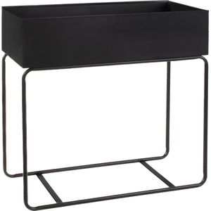 QUVIO Plantenstandaard - Zwart - 15 x 60 x 60 cm