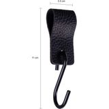 QUVIO - S Haak - Zwart - Metaal en PU Leer