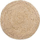 Krumble Placemats – Set van 4 – Placemat rond – Ronde placemats – Rotan placemat – Jute – Rond – ø38 cm – Naturel