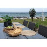 Krumble Placemats – Set van 4 – Placemat rond – Ronde placemats – Rotan placemat – Jute – Rond – ø38 cm – Naturel