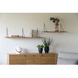 QUVIO - Bloempotten - Zwart - Set van 2 - Metaal - Hoogte 16 en 19 cm