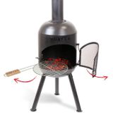BonFeu BonSolo Tuinhaard - Zwart - Staal - Houtkachel met Grill - Buitenkoken
