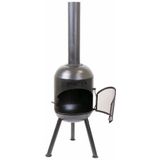 BonFeu BonSolo Tuinhaard - Zwart - Staal - Houtkachel met Grill - Buitenkoken