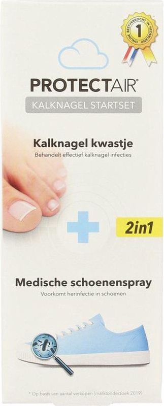 Protectair - Kalknagel Startset - 4 ml Kalknagelkwastje - 100 ml Schoenspray