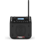 PerfectPro DABPRO Bouwplaats Radio - DAB+ - FM - Bluetooth - Oplaadbaar - Zwart - DPR2