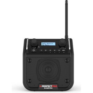 Baustellenradio dabpro mit Netzbetrieb oder 4x c Akku-Batterien - Perfectpro