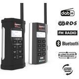 PerfectPro Soloworker - Bouwplaats Radio - Dab+ & FM - Bluetooth - Lithiumaccu - Oplaadbaar - Zwart