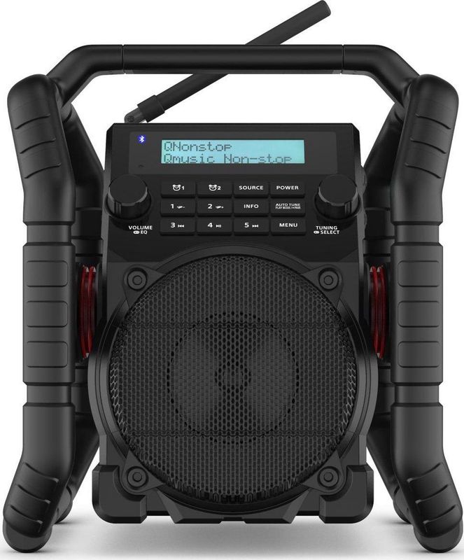 PerfectPro UBOX500R Bouwplaats Radio - DAB+ & FM - Bluetooth - AUX - USB - Oplaadbaar - UB500R2