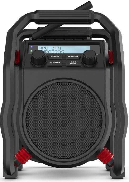 PerfectPro UBOX400R - Bouwplaats Radio - FM - DAB+ - Bluetooth - Oplaadbaar - AUX - UB400R2