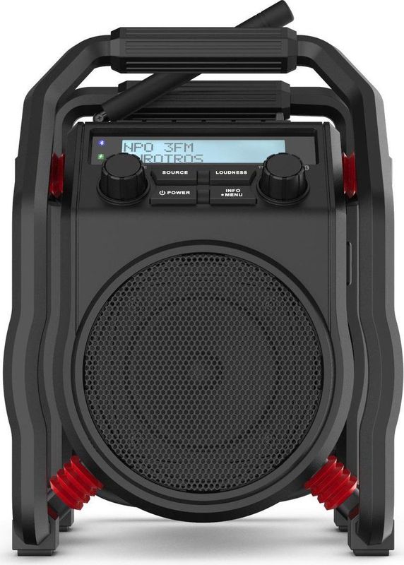 PerfectPro UBOX400R - Bouwplaats Radio - FM - DAB+ - Bluetooth - Oplaadbaar - AUX - UB400R2