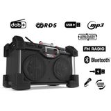 Perfectpro Bouwradio ROCKHART - DAB+ - Bluetooth - USB - Oplaadbaar - Lithium - RH4