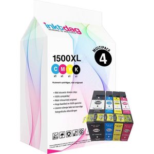 Inktdag inktcartridges voor Canon PGI-1500 / PGI-1500XL - Inktcartridge / Zwart / Cyaan / Magenta / Geel / Hoge Capaciteit geschikt voor Canon Maxify MB2050 Canon Maxify MB2150 Canon Maxify MB2350 Canon Maxify MB2750 Canon Maxify MB2755