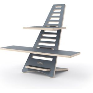Upstaa Mat Grijs XL sta bureau. Bureau standaard. Laptop standaard. Comfortabel staand werken. Ergonomisch. Stabureau. Sta buro. Staburo.