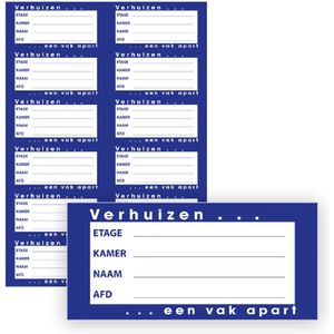 50x Verhuisstickers - Verhuis etiketten - Verhuislabels blanco