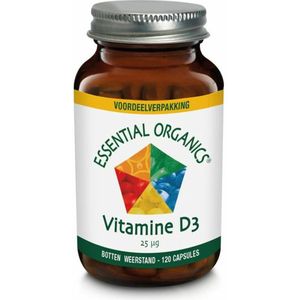 Essential Organics Vitamine D3 25mcg 120 capsules