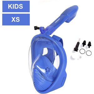 Campingwise full face snorkelmasker - voor KIDS - Blauw - Maat XS