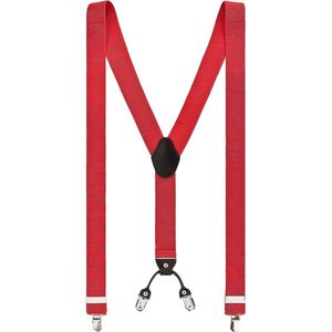 Bretels voor heren, elastisch en verstelbaar, 3,5 cm breed, Y-vorm met extra sterke metalen clips