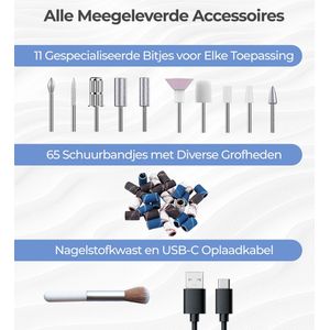 FOOCCA - Pen Plus - Elektrische Nagelvijl - Bedraad - 30000 RPM - Manicure en Pedicure Set - Ergonomische Aluminium Behuizing