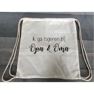 Rugtasje logeer tas logeertas aankondiging bekendmaking zwangerschap Ik ga bij Opa en Oma logeren cadeau voor moederdag vaderdag verjaardag aankondiging bekendmaking zwangerschap cadeau voor de liefste aanstaande baby jullie worden